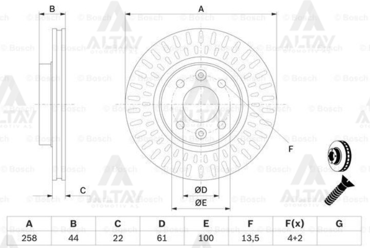 Renault Symbol Ön Fren Dıskı Iıı OEM 402062212R